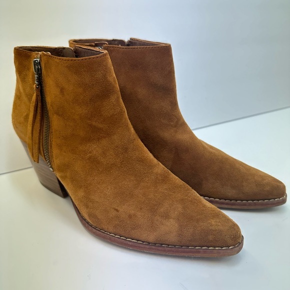 Sam Edelman Brown Suede Ankle Boots - Picture 2 of 9